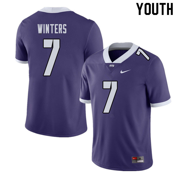 Youth #7 Dee Winters TCU Horned Frogs College Football Jerseys Sale-Purple